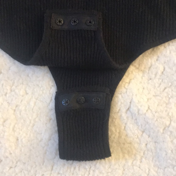 NWT | Favorite Daughter | Black Thong Knit Cardigan Bodysuit Size Large - Picture 7 of 8